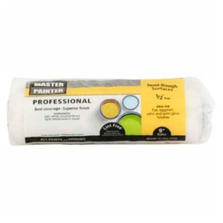 GENERAL PAINT Master Painter 9" Professional Roller Cover, 1/2" Nap, Woven, Semi Rough - 149295